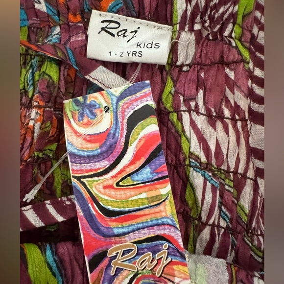 Raj Kids Multicolor Patterned Dress - Picture 4 of 4